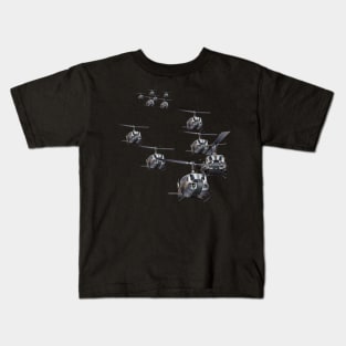 Vietnam Combat Veteran -  Assault Helicopter Formation X 6 no Pax Kids T-Shirt